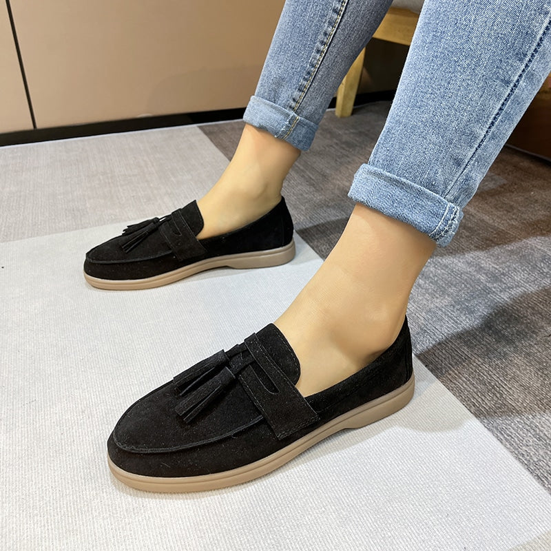 Sienna | Fringe Suede Loafer