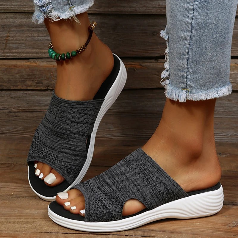 Aria - Orthopedic Open-Toe Knit Sandals